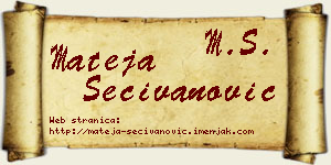 Mateja Sečivanović vizit kartica